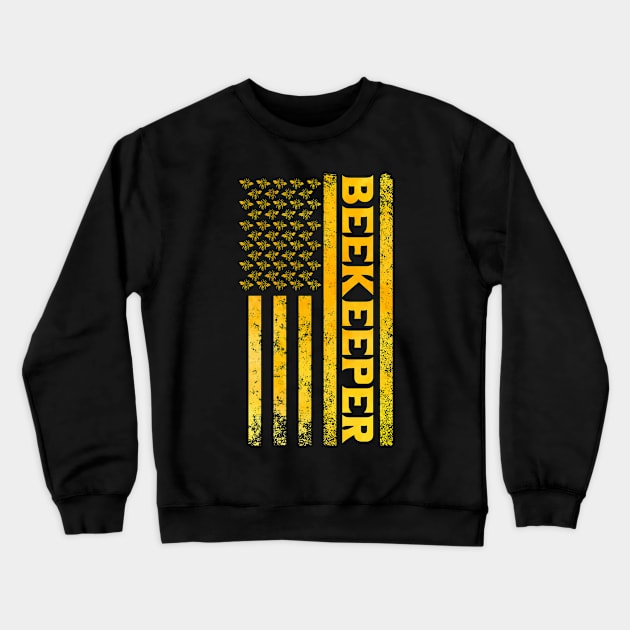 usa beekeeper grunge Crewneck Sweatshirt by ShirtsShirtsndmoreShirts